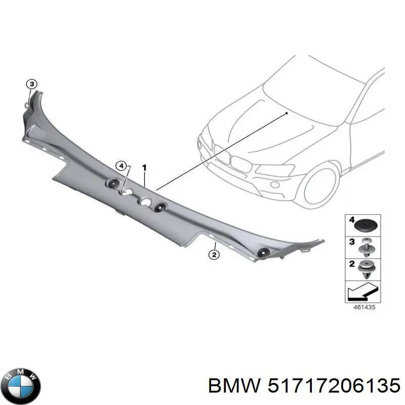 51717206135 BMW Kratka wycieraczek