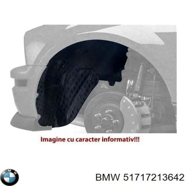 51717213642 BMW Nadkole błotnika przedniego prawe przednie