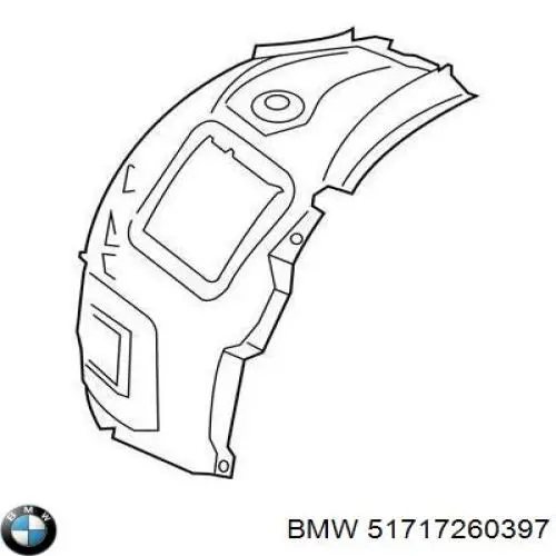 Osłona błotnika przedniego lewa + prawa, zestaw BMW 7260397 cena, od 7,29 USD