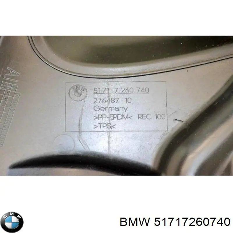 Nakładka ochronna na błotnik przedni BMW 51717260740 cena, od 16,89 USD