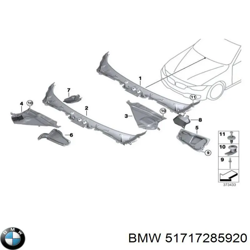 Kratka wycieraczek BMW 51717285920 cena, od 114,07 USD