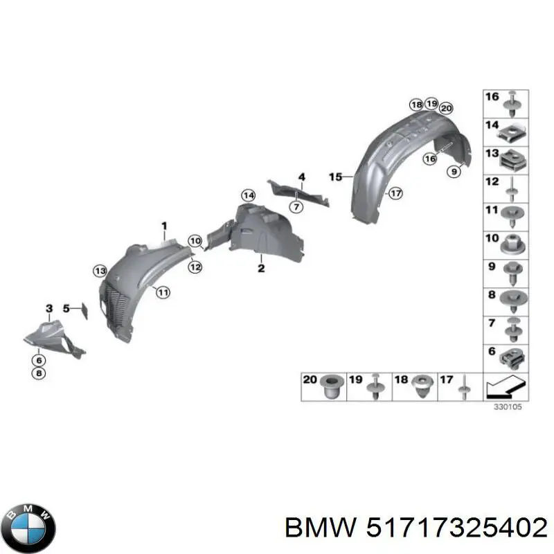 Nakładka ochronna na błotnik przedni do BMW X5 (E70)