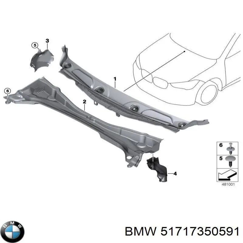 51717350591 BMW Kratka wycieraczek