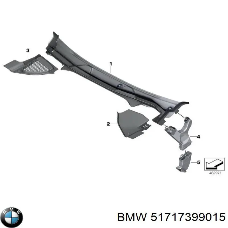 51717399015 BMW Podszybie szyby czołowej