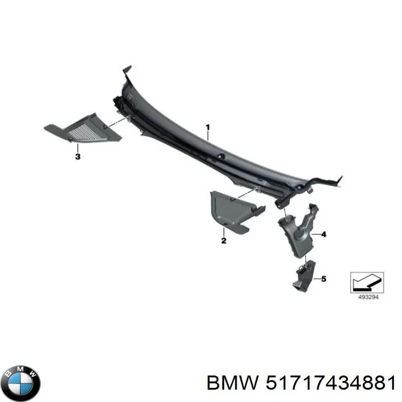 51717434881 BMW Wtyczka mankietu bocznego