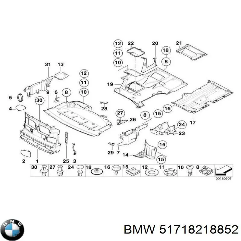  BMW 51718218852 cena, od 4,50 USD