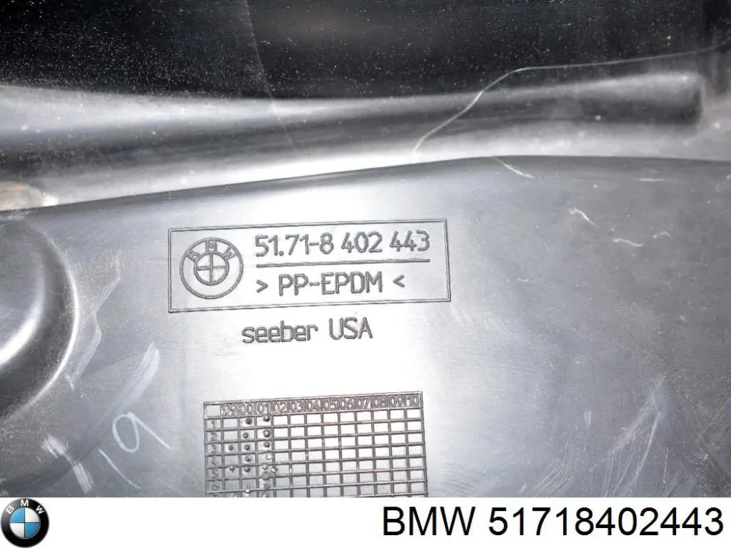 Nadkole błotnika przedniego lewe BMW 51718402443 cena, od 74,91 USD