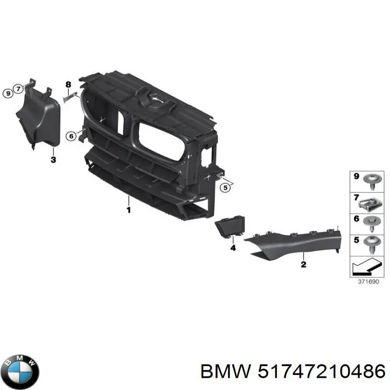 51747210486 BMW kierownica powietrza tarczy hamulcowej prawa