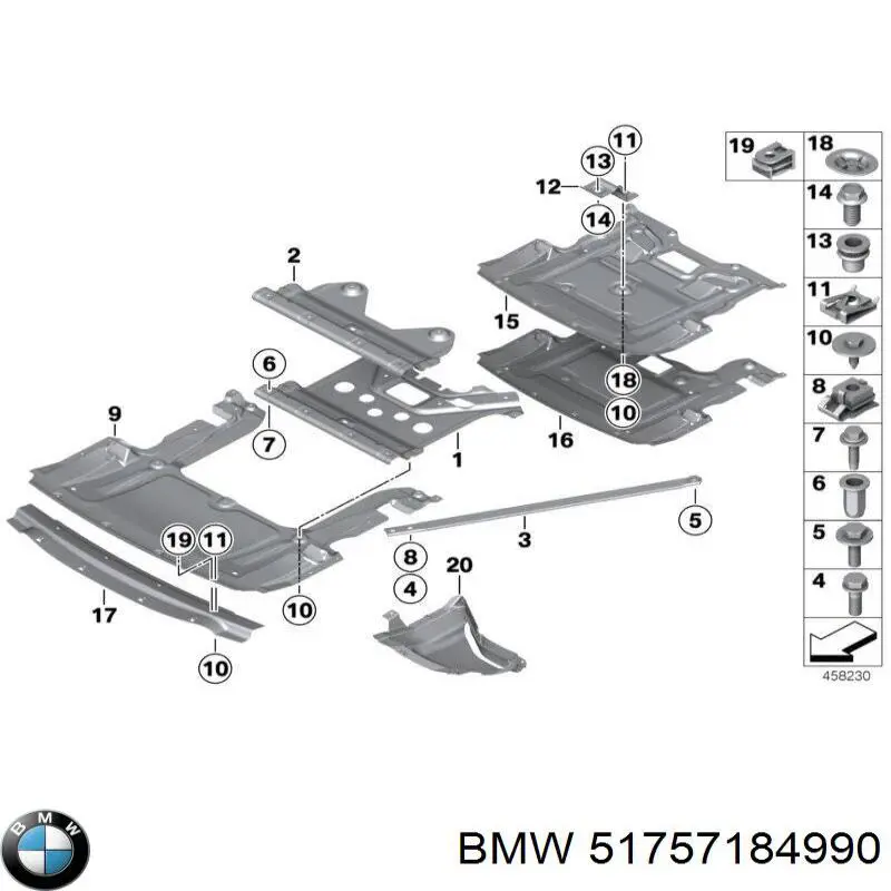 Osłona silnika, miski (przedziału silnika) do BMW 5 (F10)