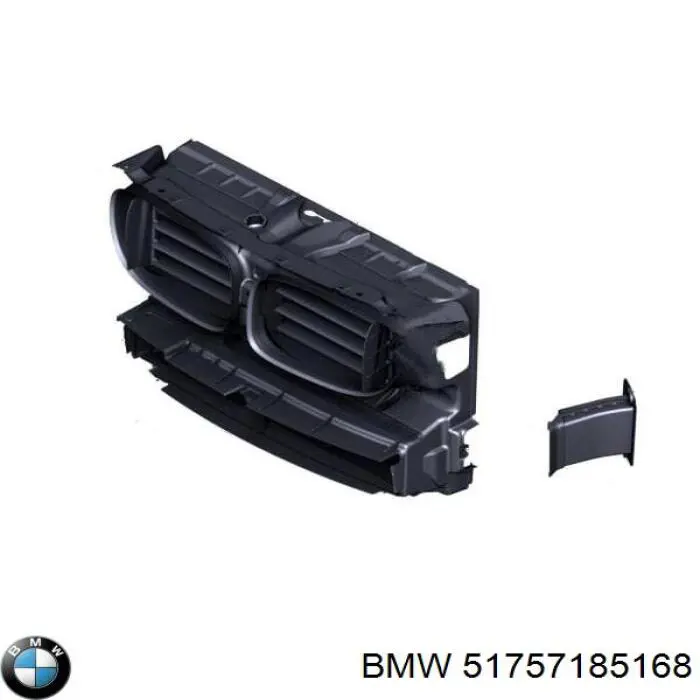Kierownica powietrza (deflektor) chodnicy prawa BMW 51757185168 cena, od 27,02 USD