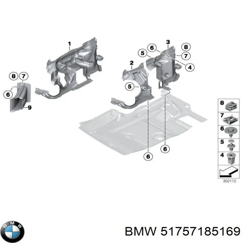 51757185169 BMW Wygluszenie maski