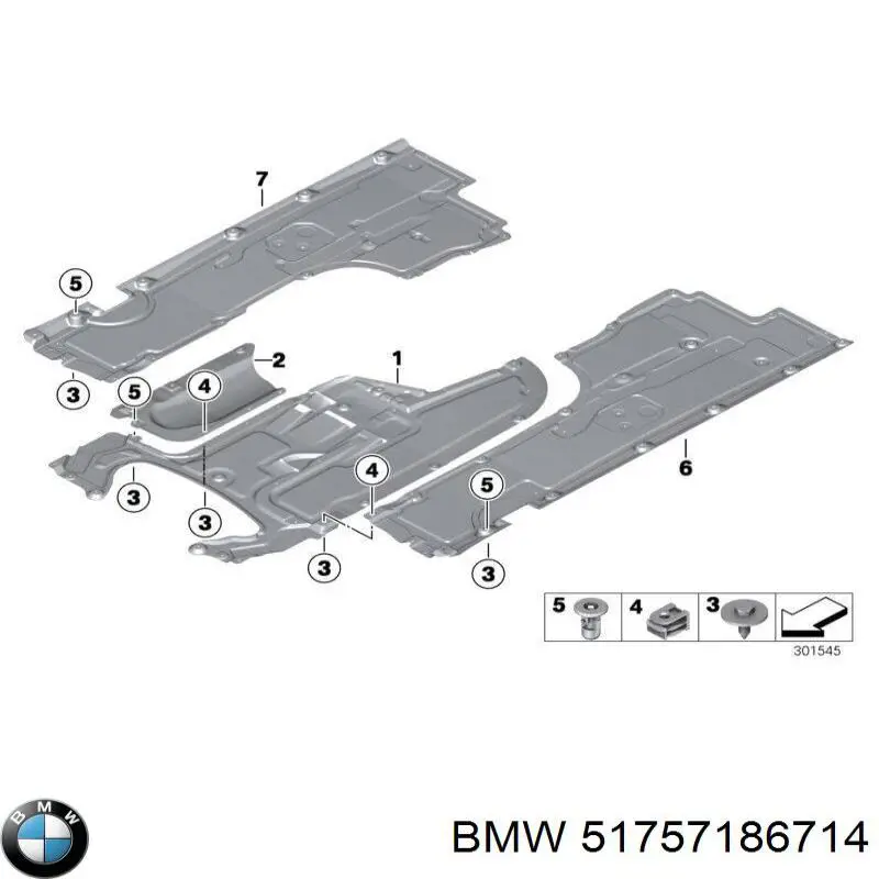 Osłona podwozia, część środkowa do BMW 5 (F10)