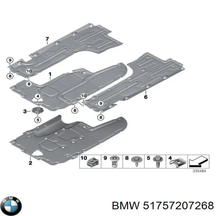 Osłona podwozia prawa do BMW 5 (F10)