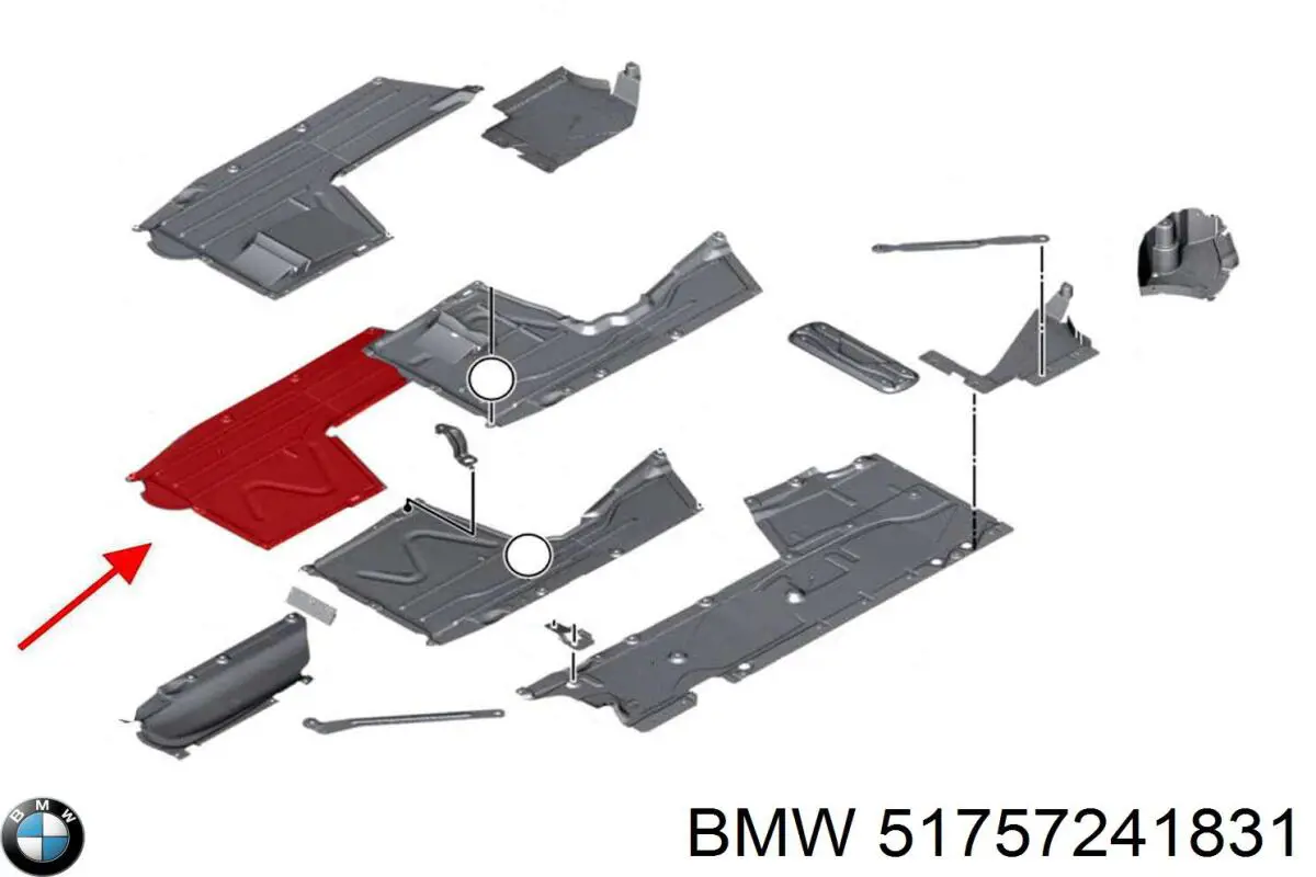 51757241831 BMW osłona podwozia lewa