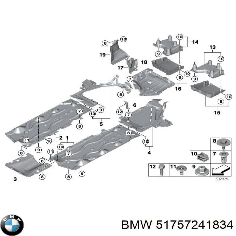 Osłona podwozia prawa BMW 51757241834 cena, od 66,03 USD