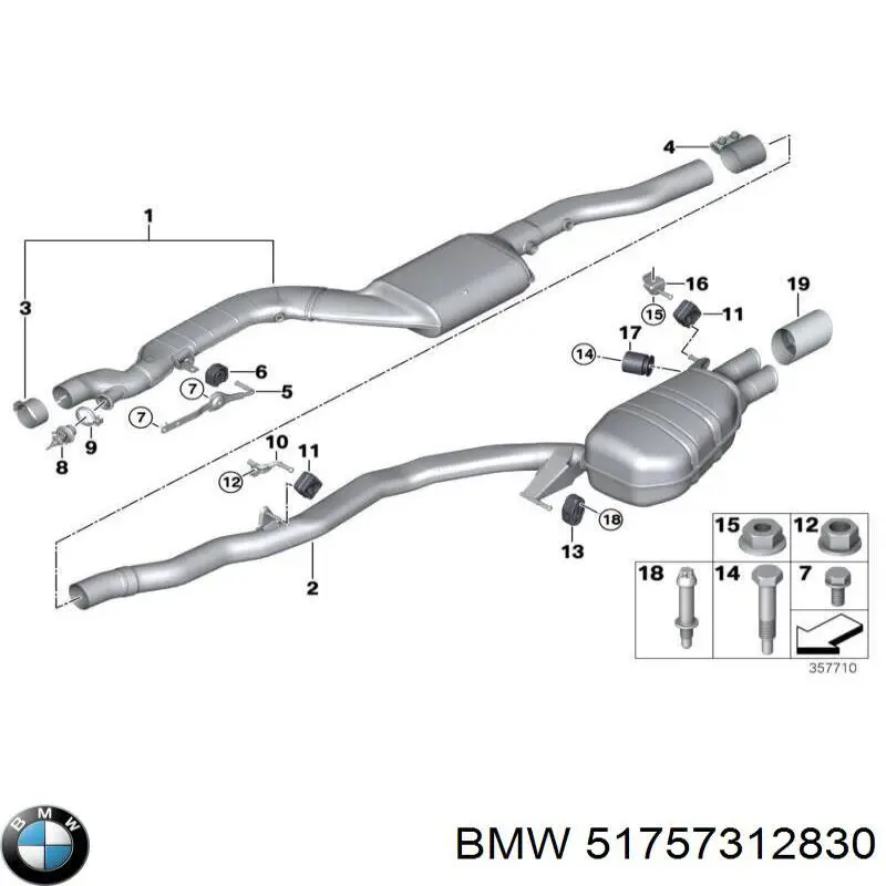 Do koszyka 51757312830 BMW Osłona zderzaka przedniego prawa