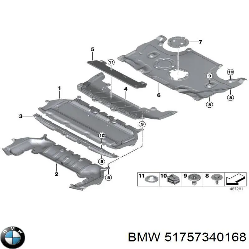 Osłona silnika przednia do BMW 5 (G30, F90)