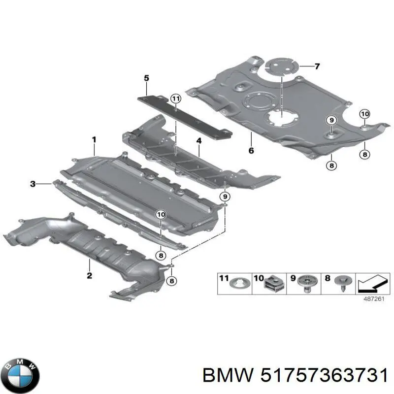 51757363731 BMW Osłona silnika tylna