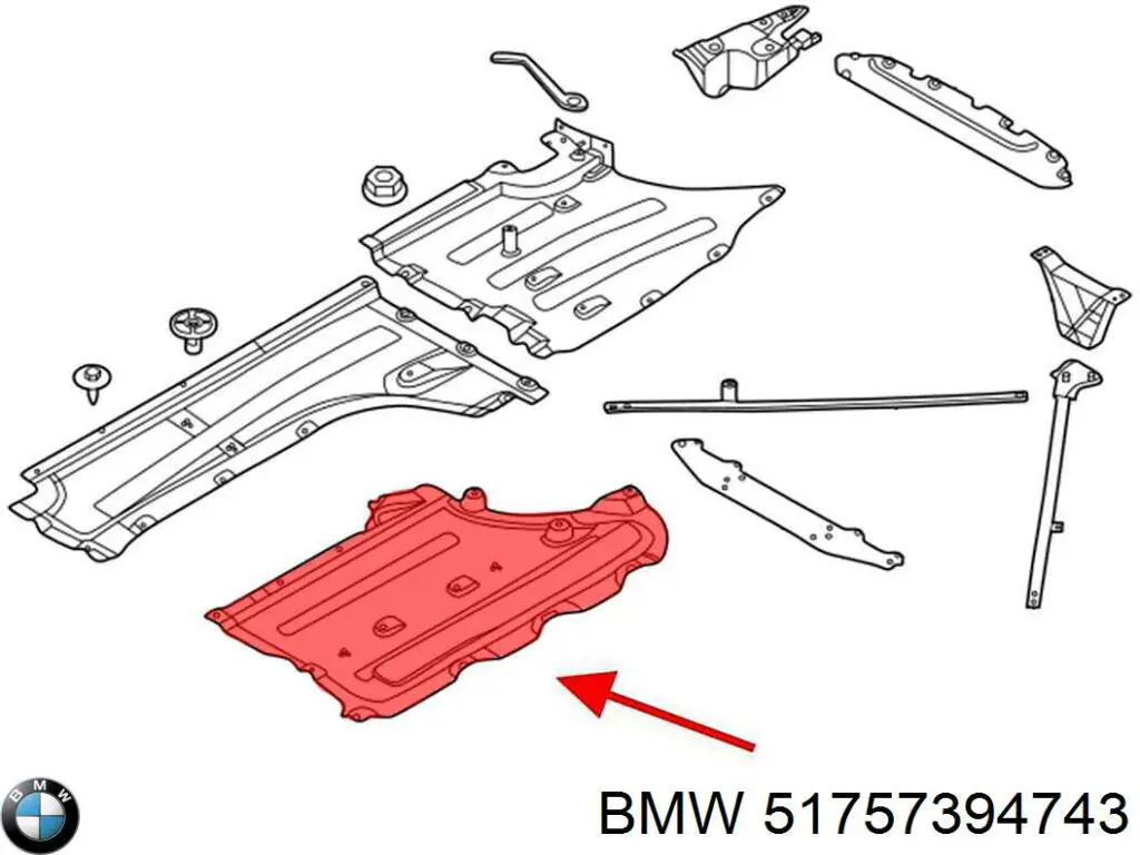 Osłona podwozia, część środkowa do BMW X4 (G02, F98)