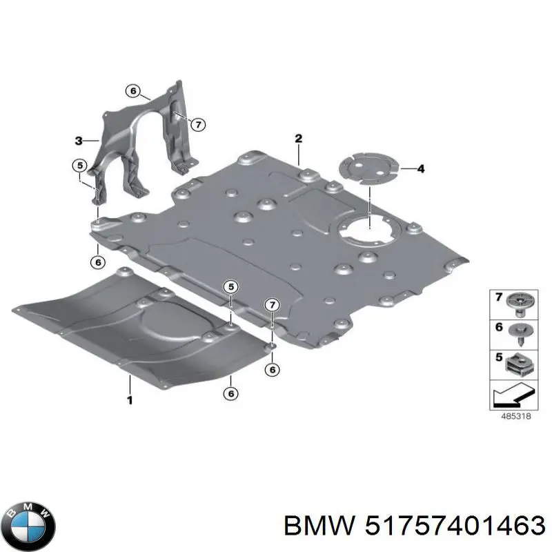 51757401463 BMW Osłona silnika przednia