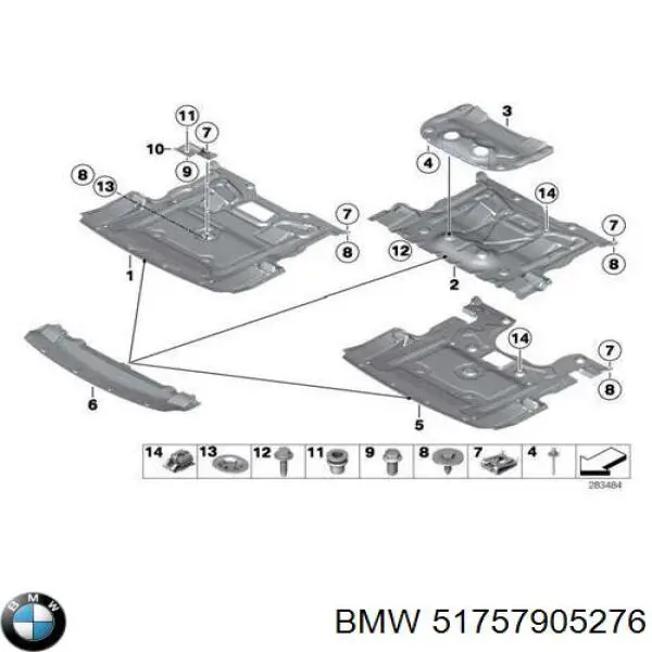 Osłona silnika przednia do BMW 5 (F10)