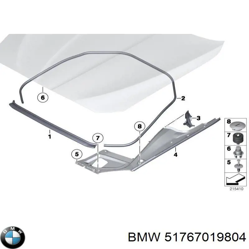 Do koszyka 51767019804 BMW Nakładka ochronna na błotnik przedni