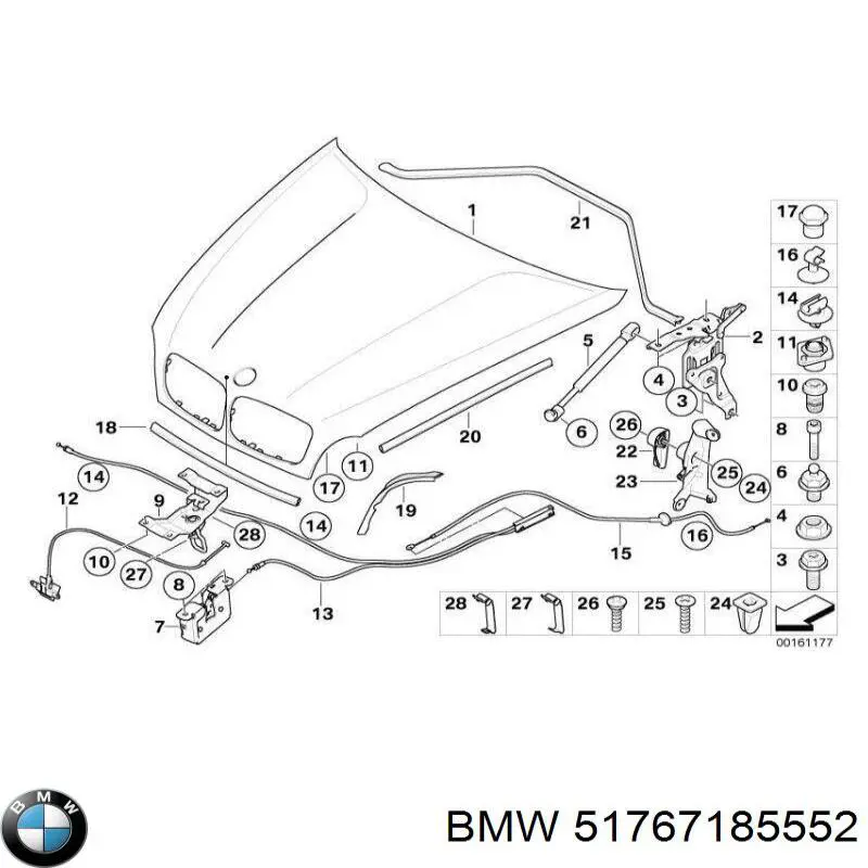 Uszczelniacz błotnika do BMW X6 (E72)