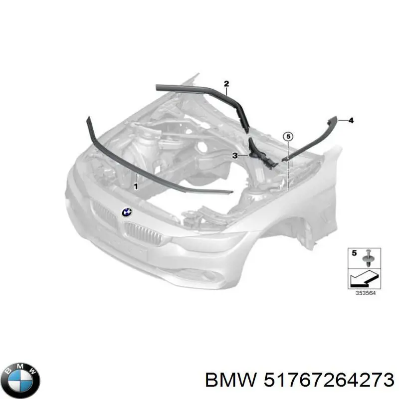 51767264273 BMW Uszczelniacz błotnika