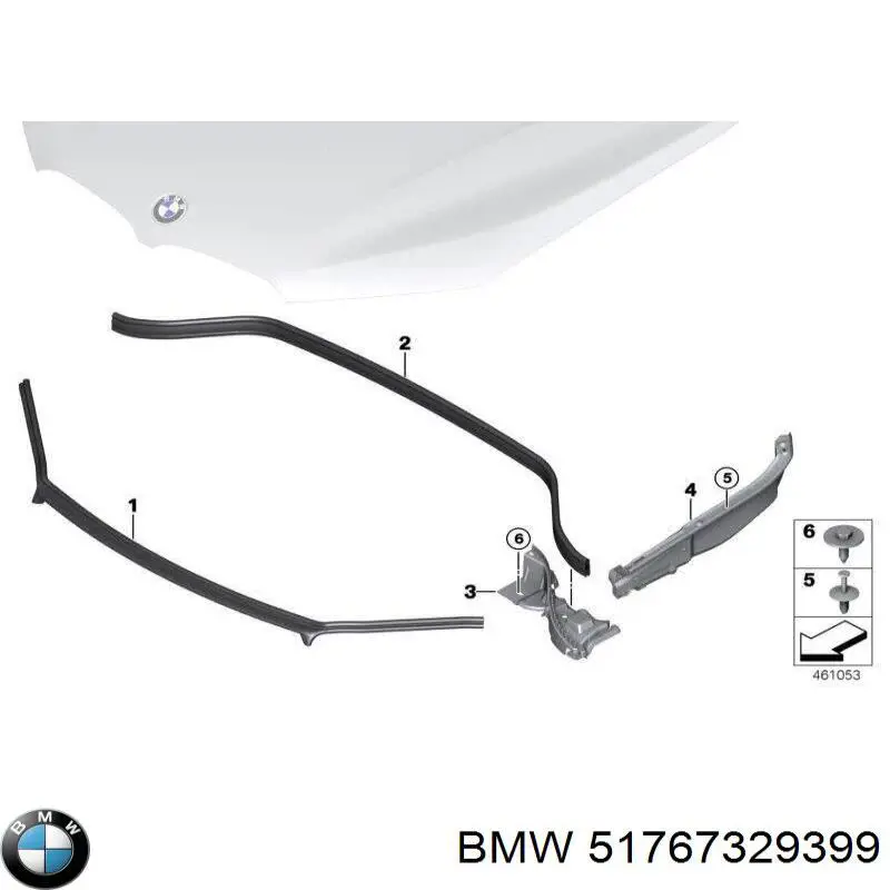 51767329399 BMW Uszczelniacz błotnika