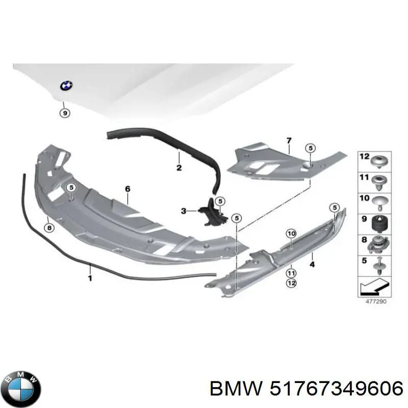 51767349606 BMW Uszczelniacz błotnika