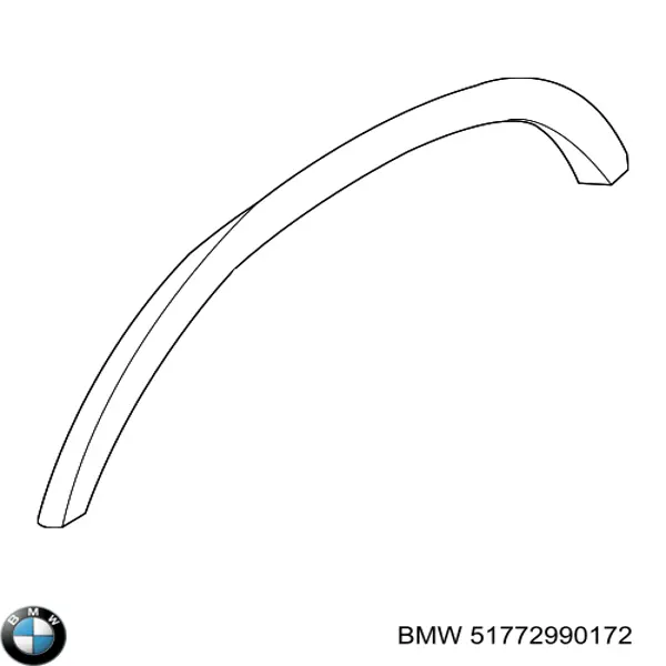 Do koszyka 51772990172 BMW Poszerzenie (nakładka) reperaturki tylnego błotnika prawy