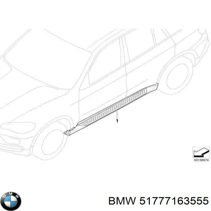 Stopień lewy BMW 51777163555 cena, od 52,68 USD