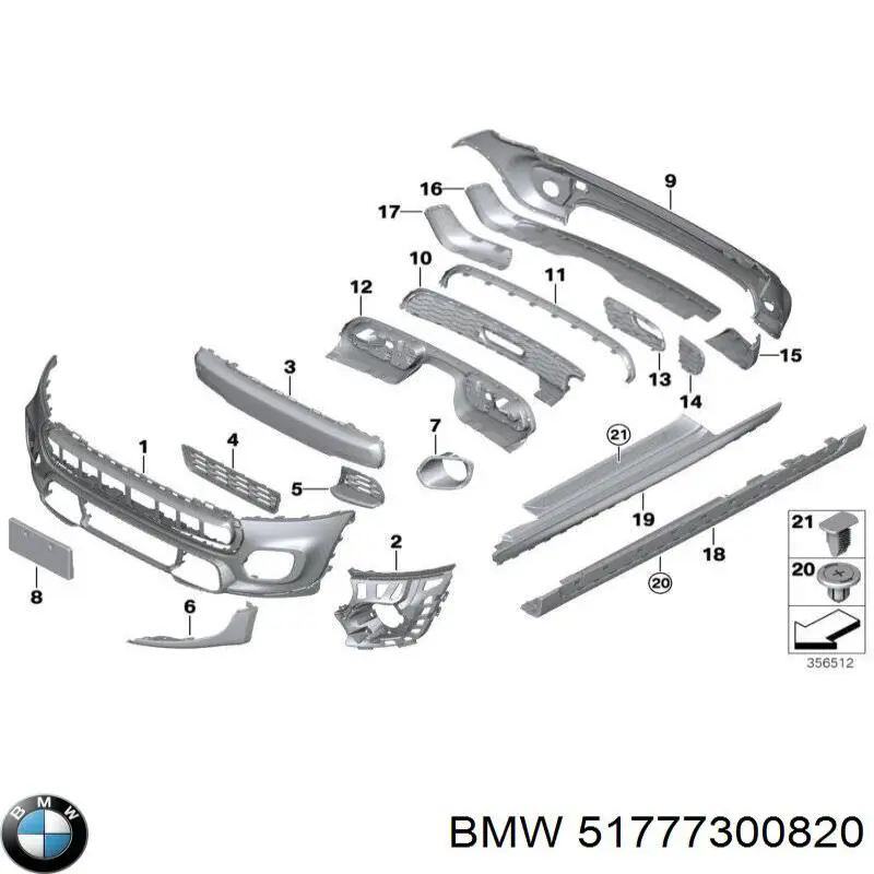 Poszerzenie (nakładka) reperaturki błotnika przedniego prawy BMW 51777300820 cena, od 73,24 USD