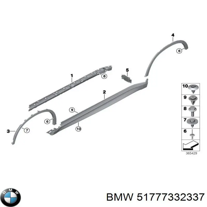 Poszerzenie (nakładka) reperaturki błotnika przedniego lewy BMW 51777332337 cena, od 64,60 USD