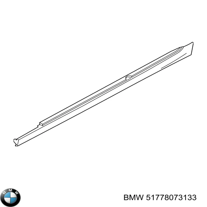 Nakładka (listwa ochronna) na próg zewnętrzna lewa BMW 51778073133 cena, od 80,59 USD