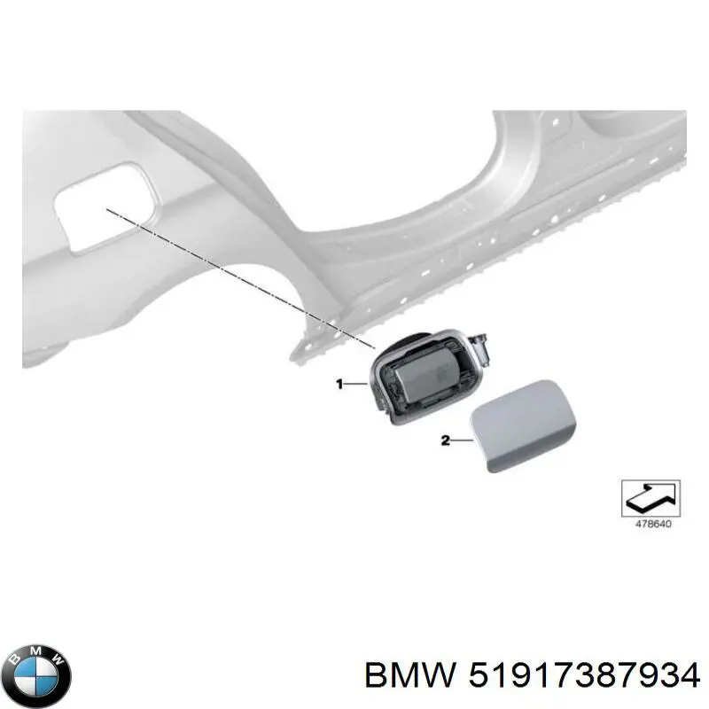 51917387934 BMW Klapka wlewu paliwa