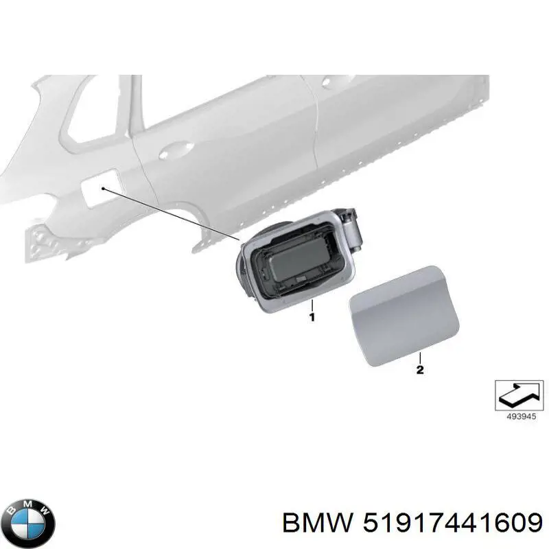 Klapka wlewu paliwa do BMW X5  G05, F95