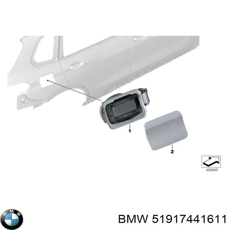 Klapka wlewu paliwa do BMW X7  G07