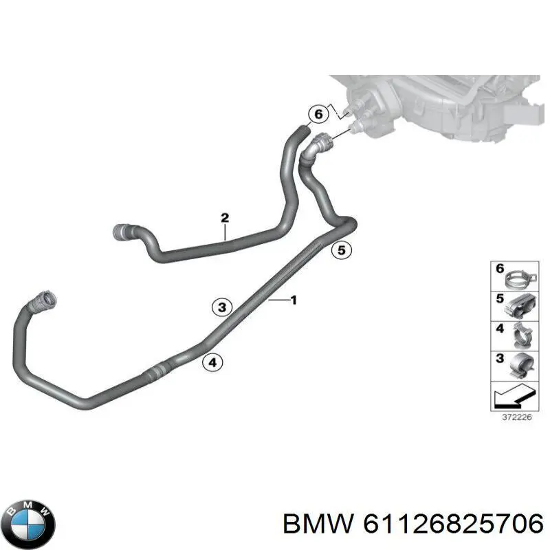 Do koszyka 61126825706 BMW Listwa ochronna szyby tylnej