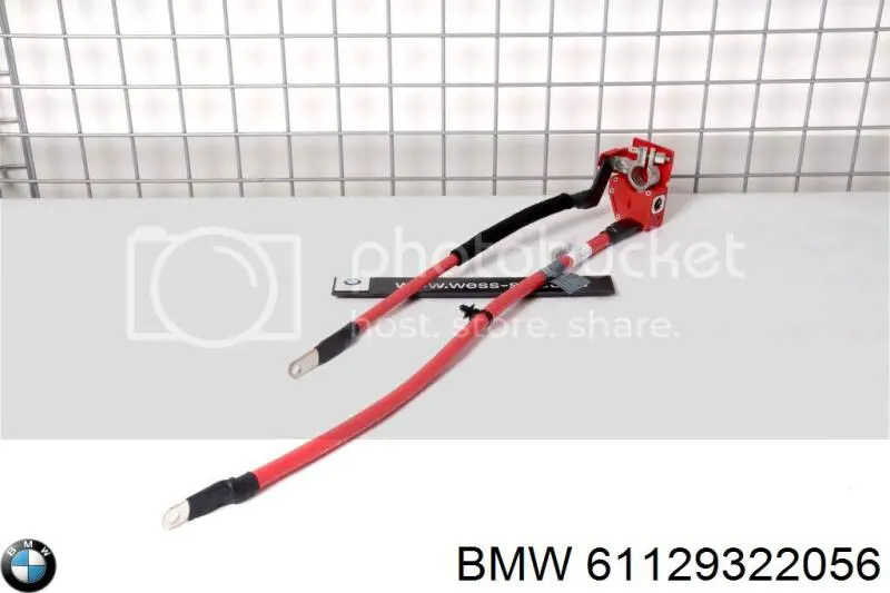 Do koszyka 61129322056 BMW Kabel klemy plusowej akumulatora
