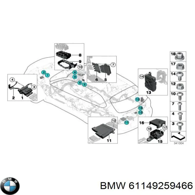 Skrzynka bezpieczników salonowa tylna do BMW 1 (F21)