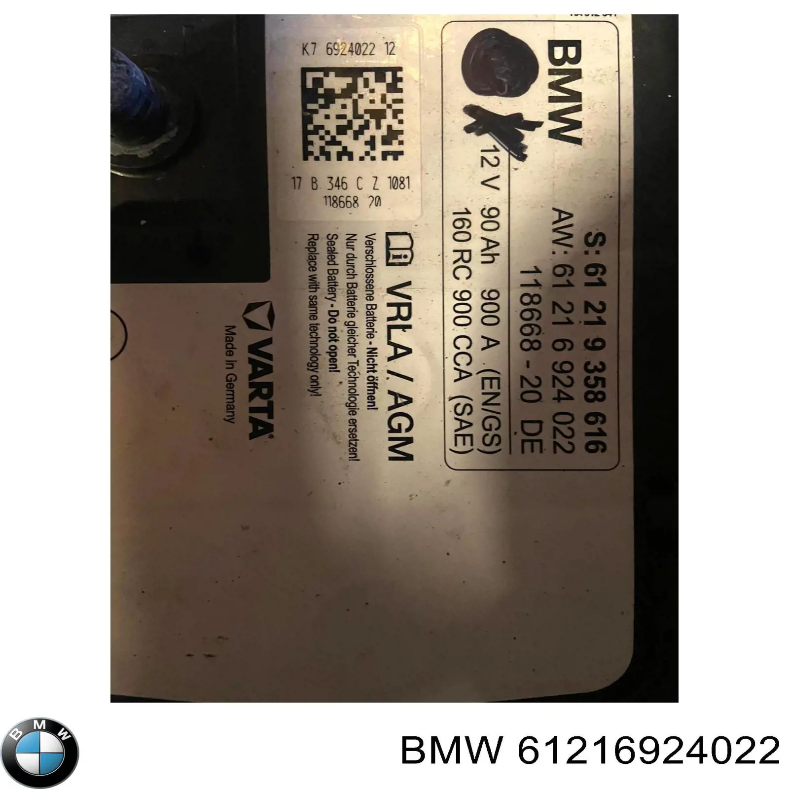 Do koszyka 61216924022 BMW Bateria (akumulator)