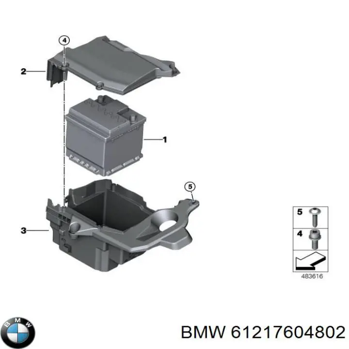 Do koszyka 61217604802 BMW Bateria (akumulator)
