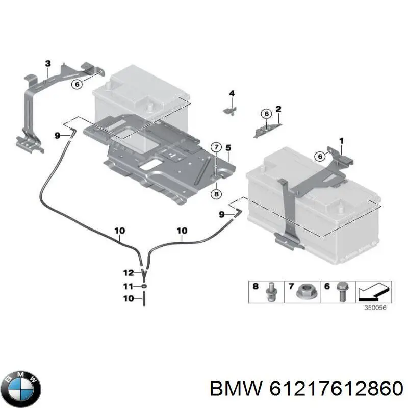 Mocowanie (podstawa) akumulatora do BMW 1 (F21)