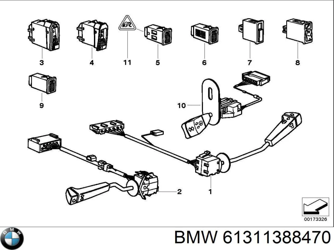 Przełącznik zespolony lewy do BMW 5 (E34)