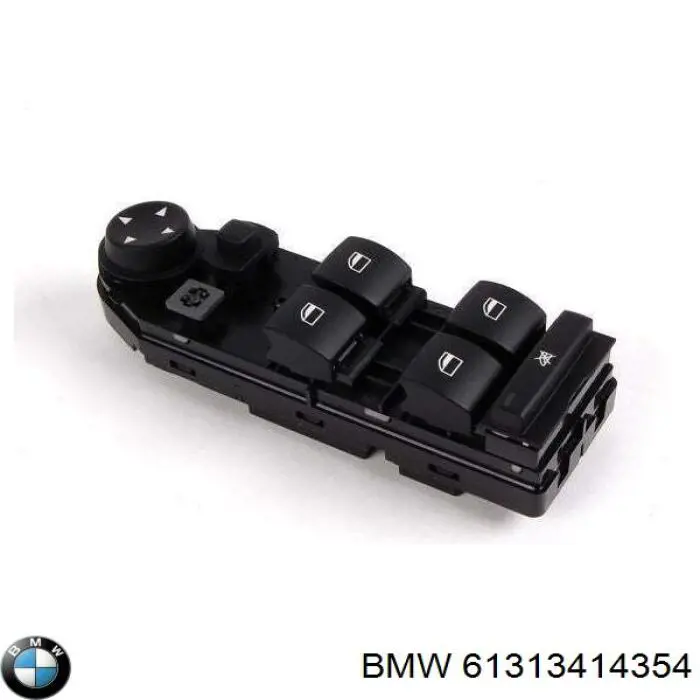 61313414354 BMW panel przyciskowy sterowania podnośnikiem szyby przedni lewy