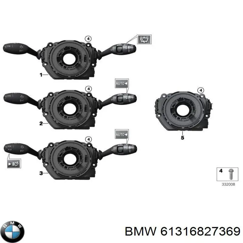 Do koszyka 61316827369 BMW Przełącznik zespolony, w komplecie