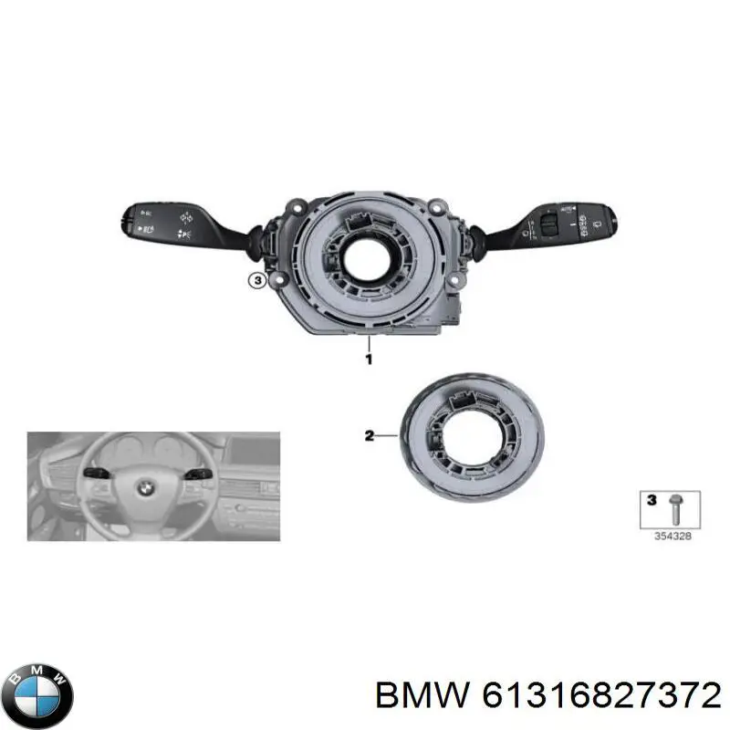61316827372 BMW Przełącznik zespolony, w komplecie