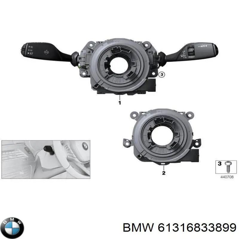 61316833899 BMW Pierścień kontaktowy AIRBAG, taśma kierownicy