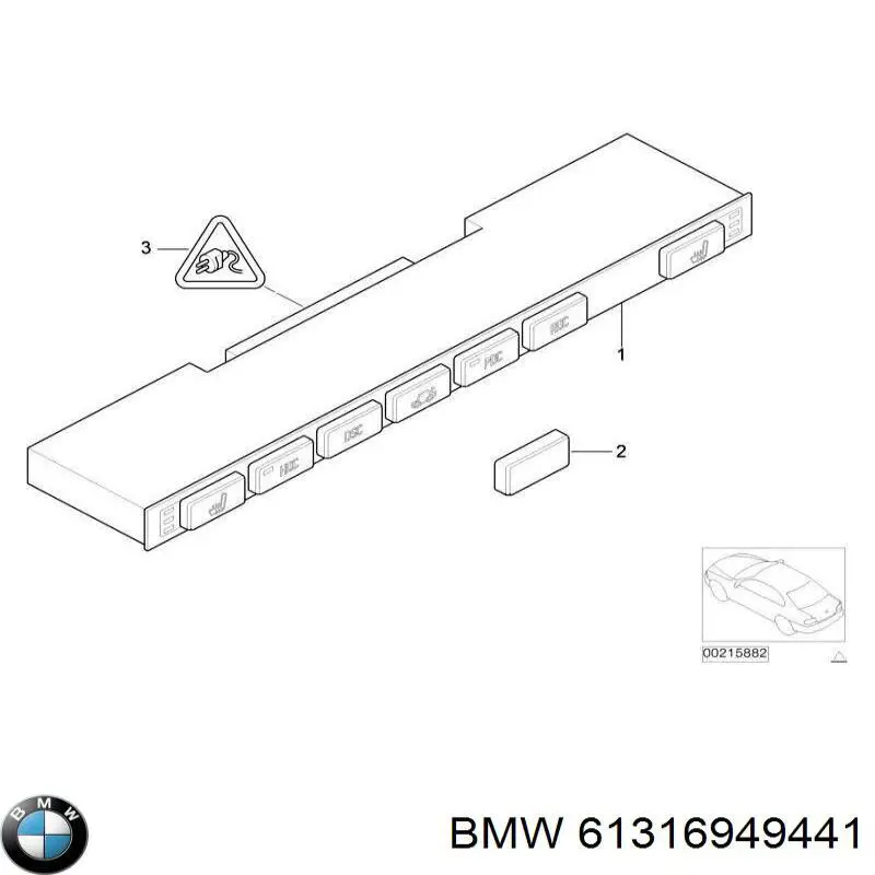 Blok przycisków na środkowej konsoli do BMW X5 (E53)